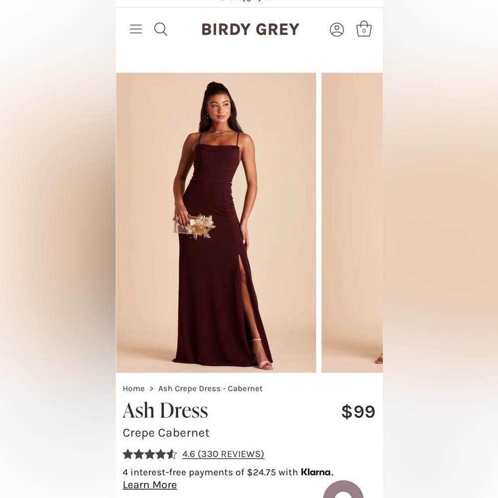 Birdy Grey Bridesmiad dress